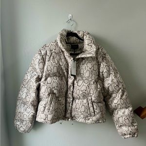 NEW Snakeskin Puffer Coat